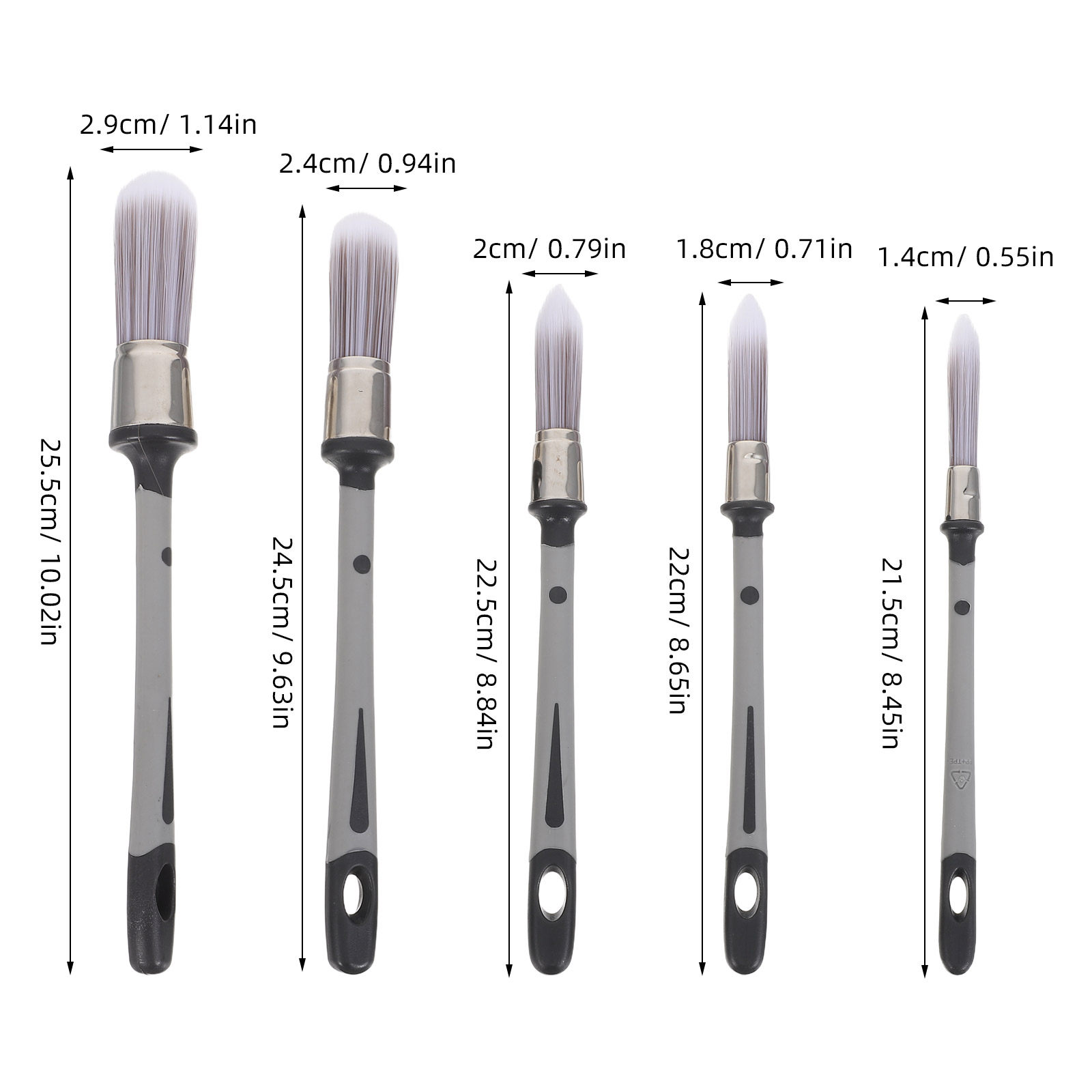 5Pcs Precision Detailing Paint - Detailing Brush Set 评论和价格